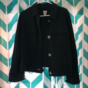 Chico’s black light weight Jr cotton jacket size 12